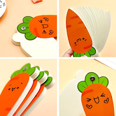 Carrot Memo Pad Spiral Expression Unique Shape