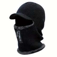 Warm Knitted Hat Cycling Woolen Hat Neck Gaiter