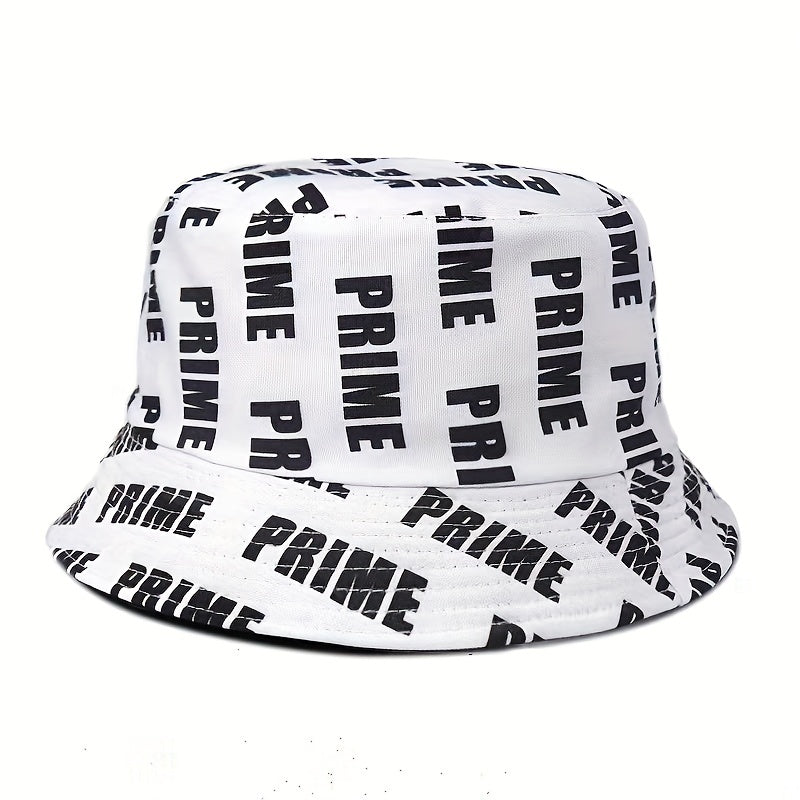 Colorful Letter Reversible Bucket Hat for Men Women