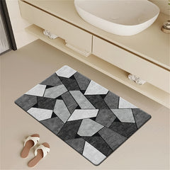 Irregular Pattern Diatom Mud Foot Mat Bathroom Kitchen Mat Non Slip Bathroom Rug