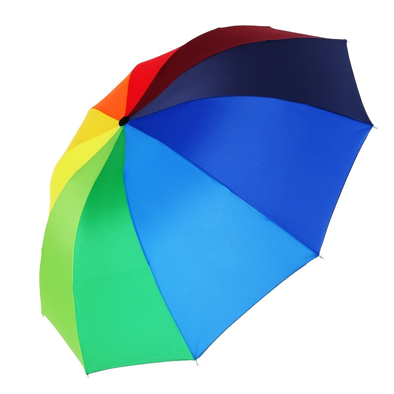 10 Bone Manual Rainbow Folding Umbrella