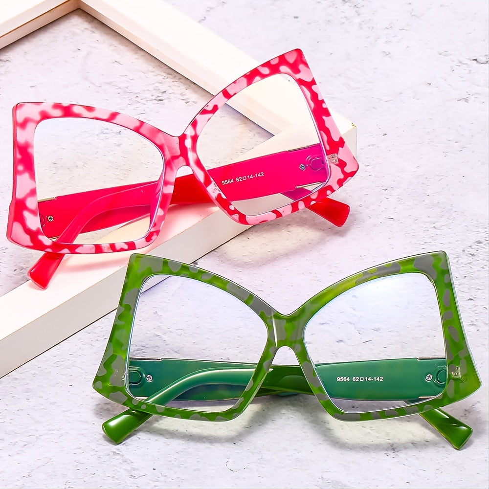 Oversize Butterfly Spectacle Lens Light Blocking Eyeglass Frame