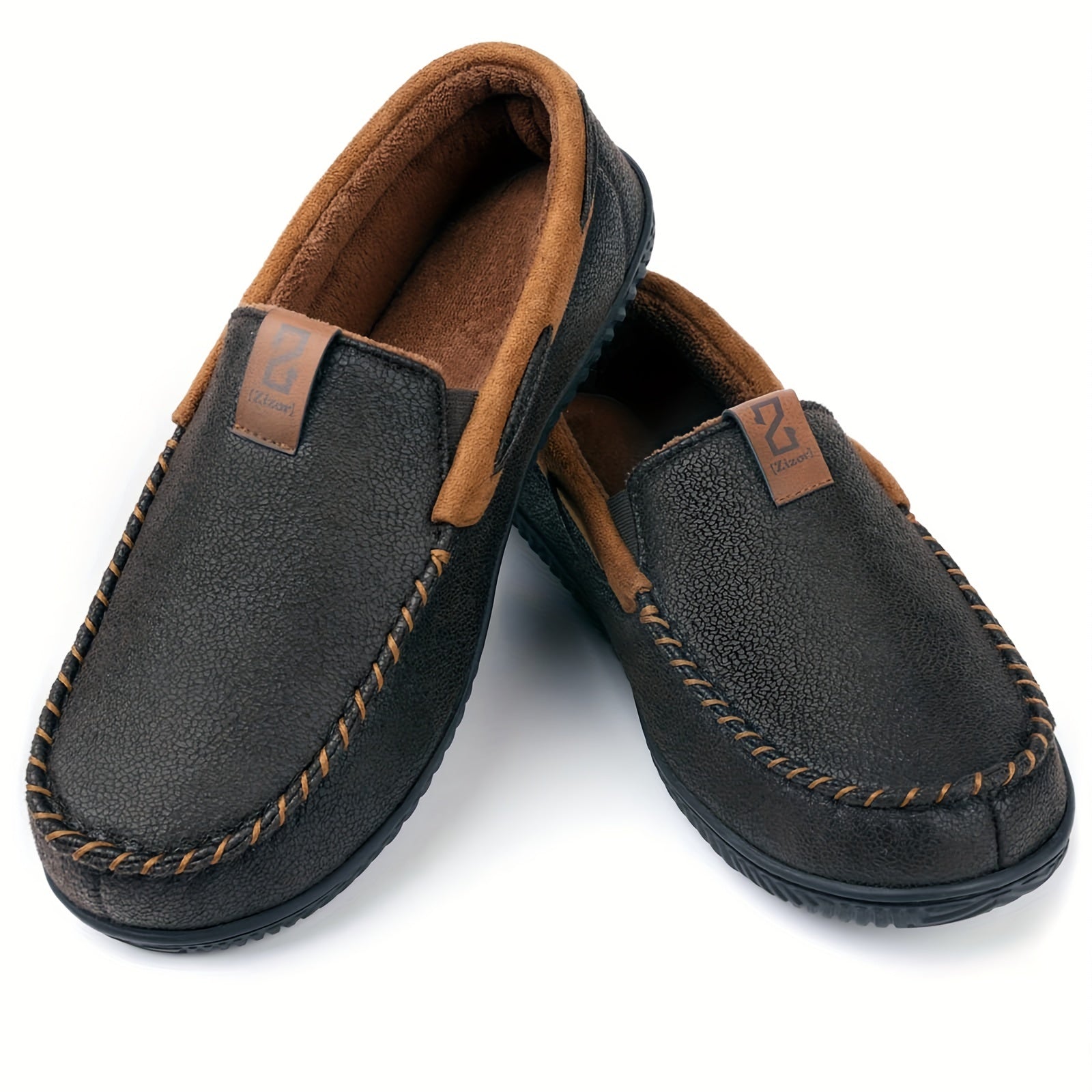 Men's Casual No Tie Lightweight Slip On House Shoes