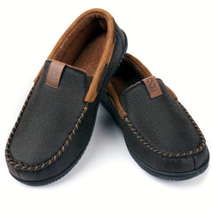 Men's Casual No Tie Lightweight Slip On House Shoes