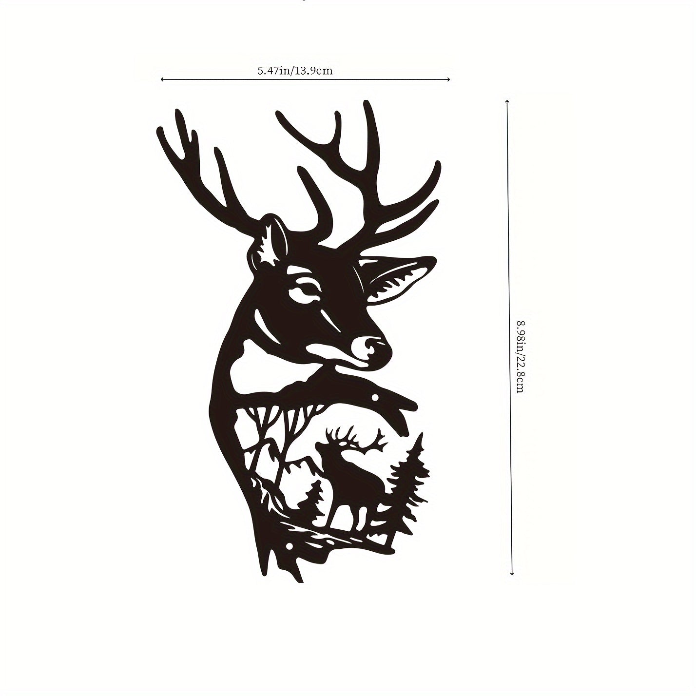 Christmas Elk Metal Craft Wall Decor - Indoor/Outdoor Garden Ornament