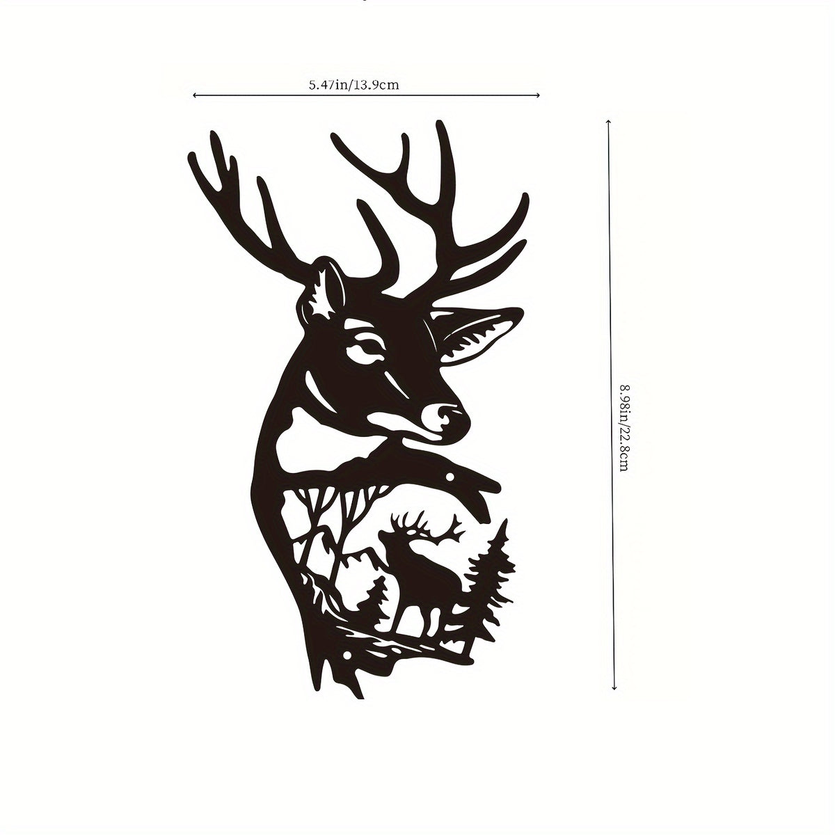 Christmas Elk Metal Craft Wall Decor - Indoor/Outdoor Garden Ornament