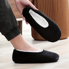 Cozy Plush House Slippers Men Winter Shoes Anti-Skid Indoor Slip-On