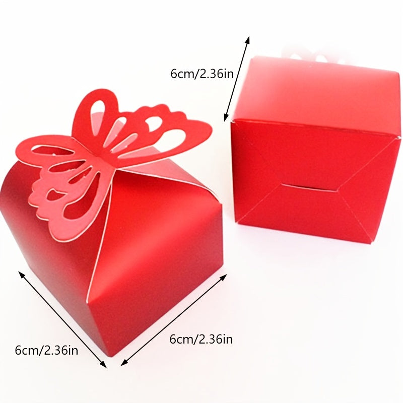 10pcs Pearlescent Paper Hollow Butterfly Gift Packaging Box Pack
