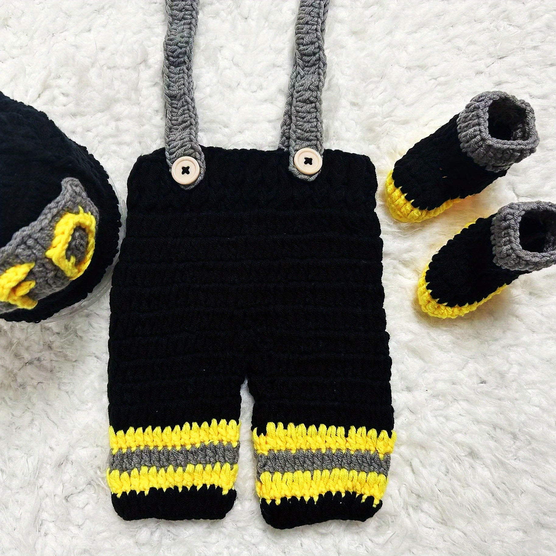 FD Firefighter Newborn Baby Photography Props Set
