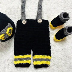 FD Firefighter Newborn Baby Photography Props Set
