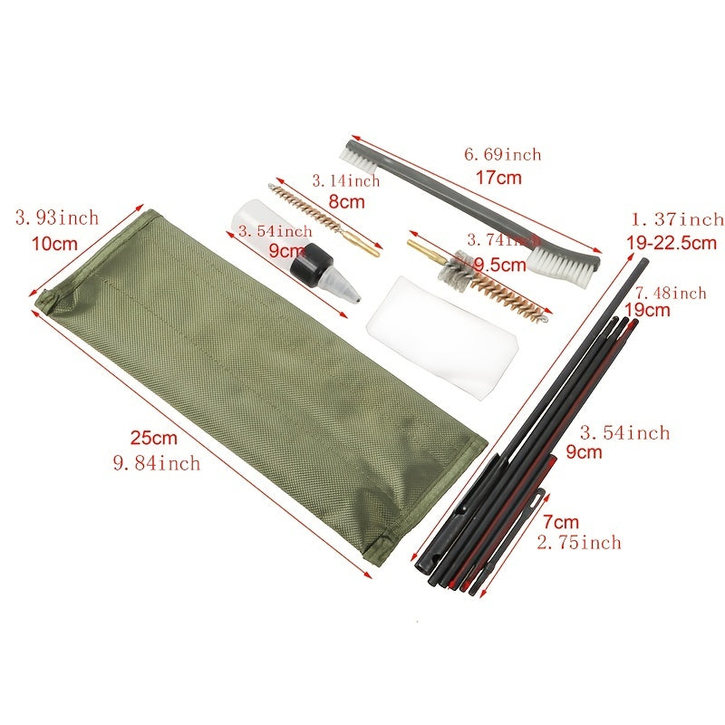 10pcs Steel Wire & Nylon Bristle Brush Set for Rifles, Pistols, Shotguns