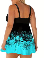  Floral Print Bow Front Tankini Set