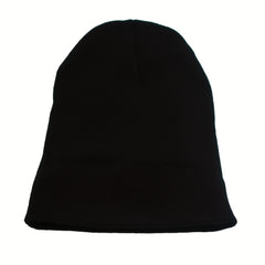 Embroidered Knitted Hat Cartoon Pattern Warm Beanie Hat Unisex