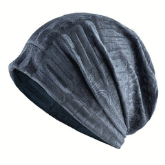 Knitted Letter Pattern Brimless Cap Elastic Headband for Outdoor Sports