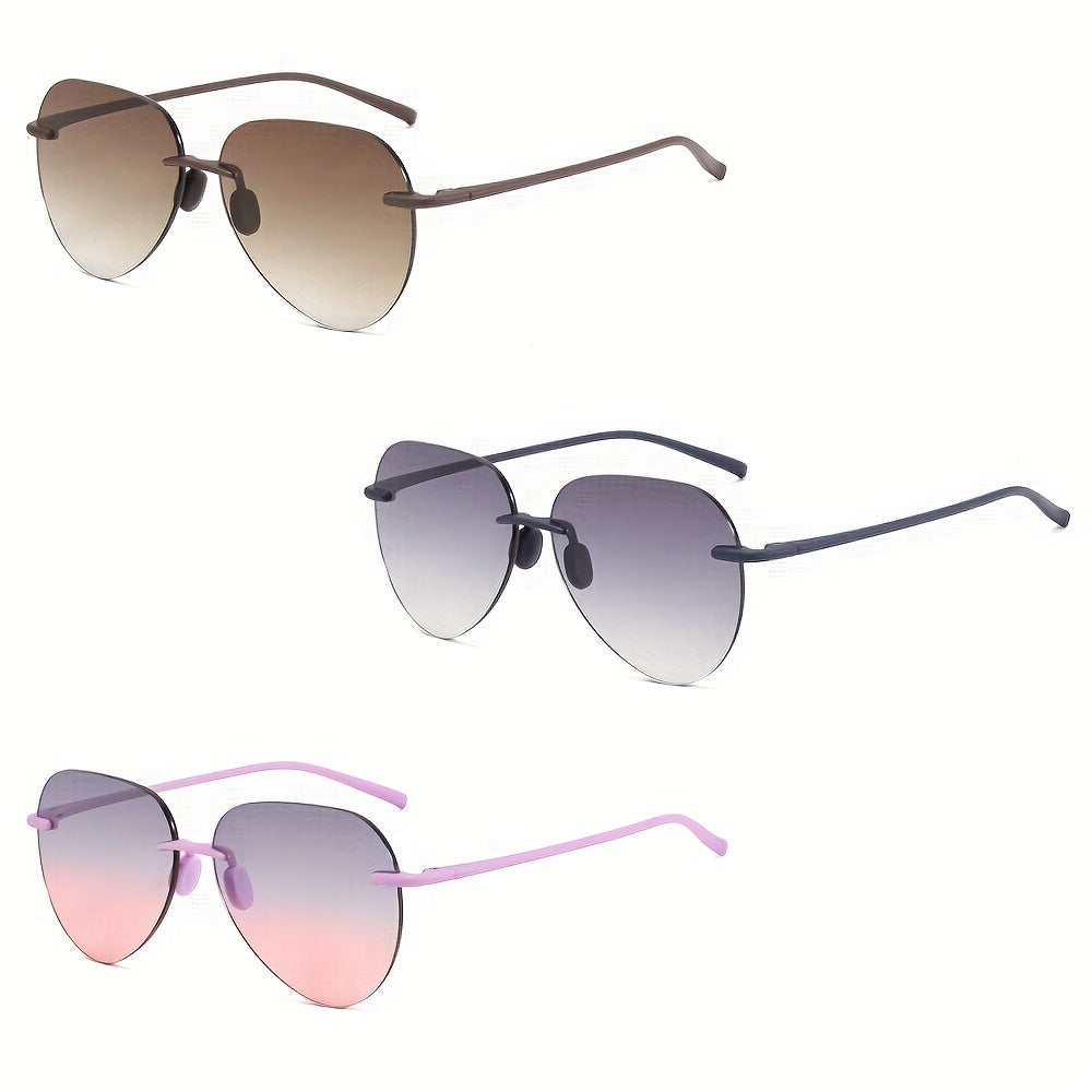 Ombre Rimless Sunglasses UV400 Sun Shades