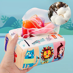 Baby Tissue Box Sensory Toy with Pleated Toys
