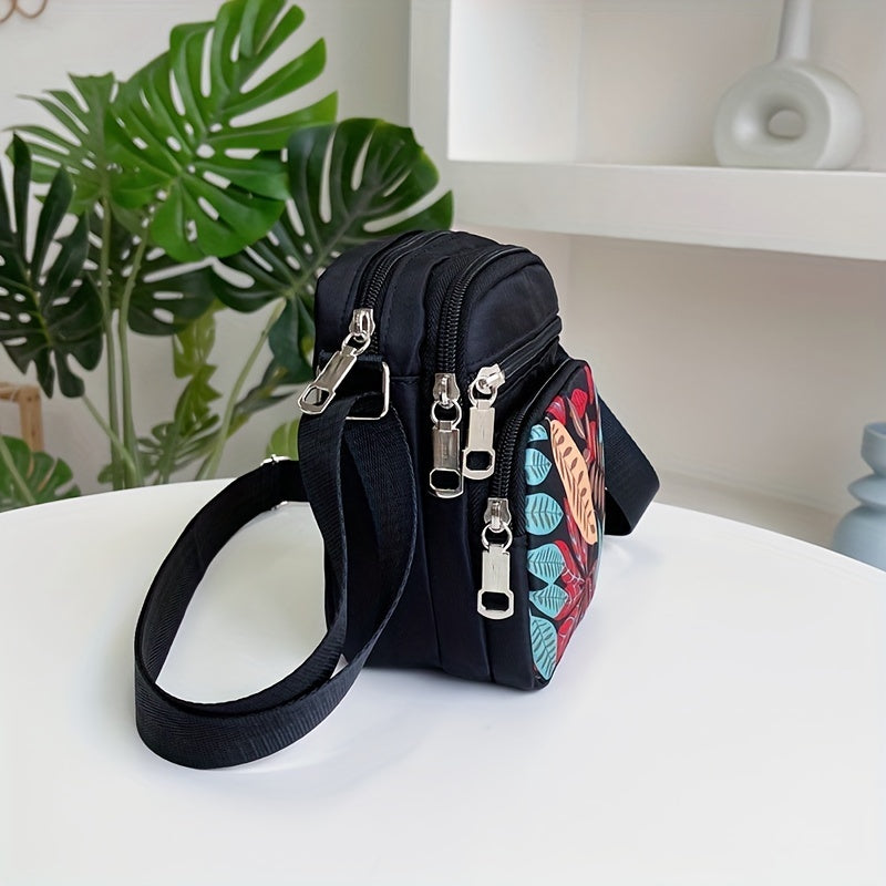 Nylon Crossbody Bag Women's Zipper Purse