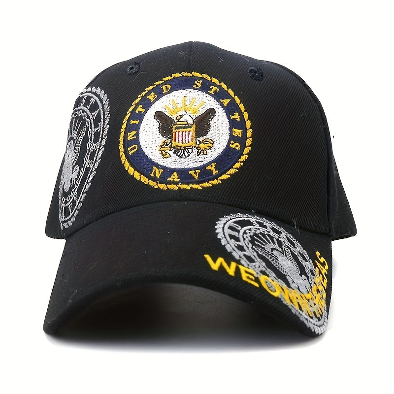 Three Logos Embroidery Baseball Cap Unisex Sports Hat
