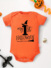 Halloween Baby Onesies First Halloween Letter Print Baby Bodysuits