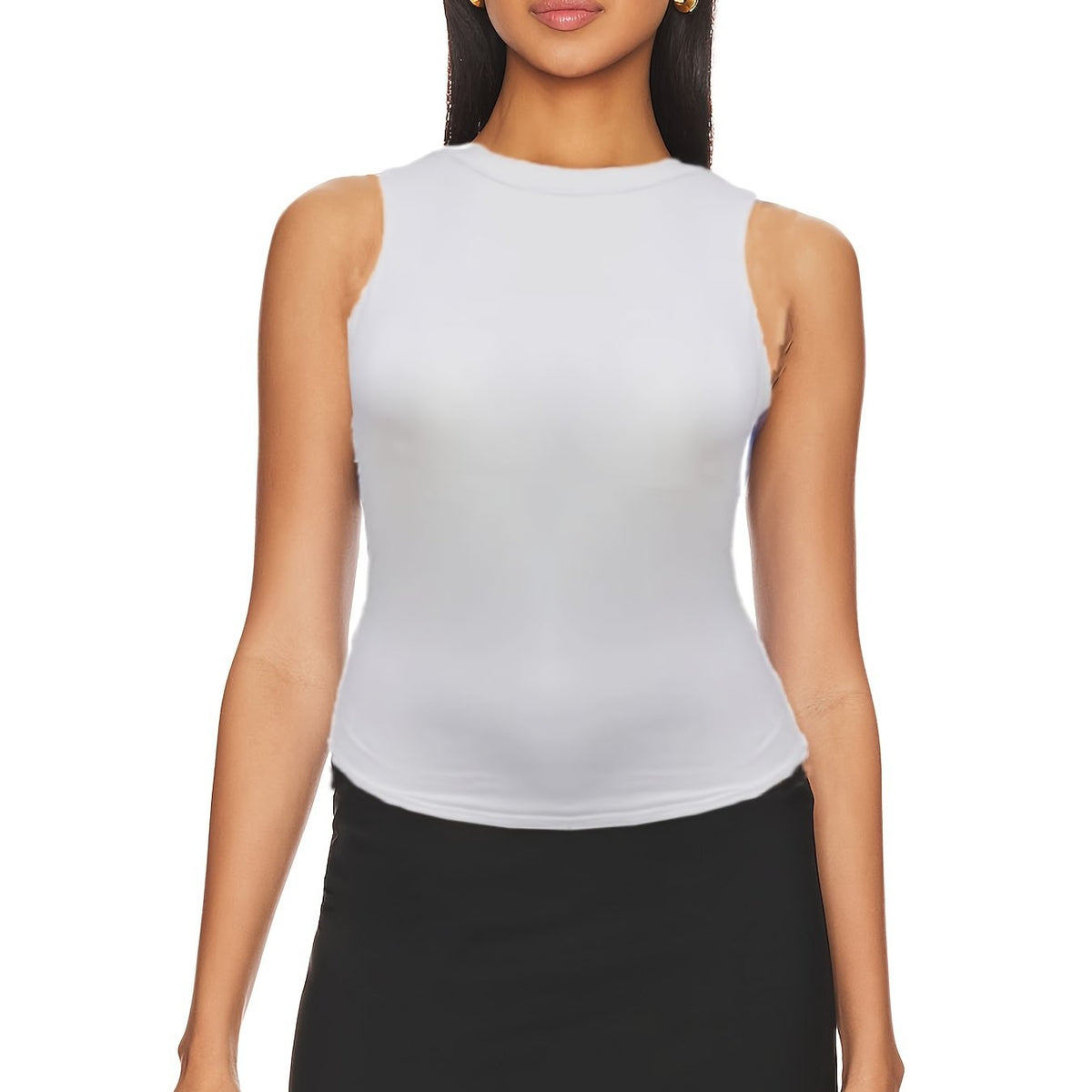 Solid Slim Tank Top Sleeveless Summer Top