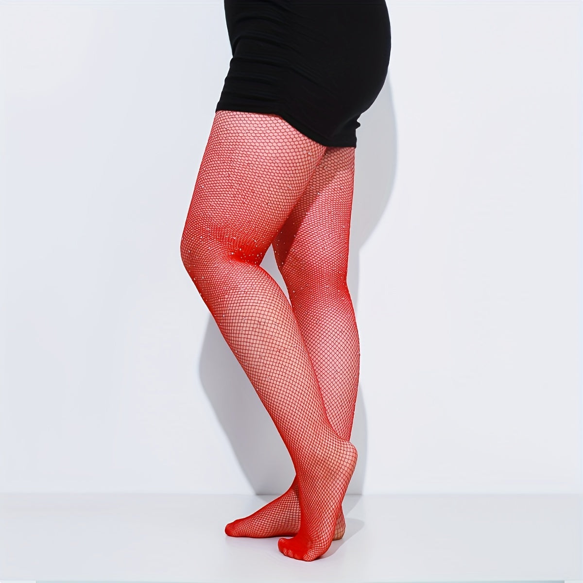  Glitter Rhinestone Fishnet Pantyhose For Party