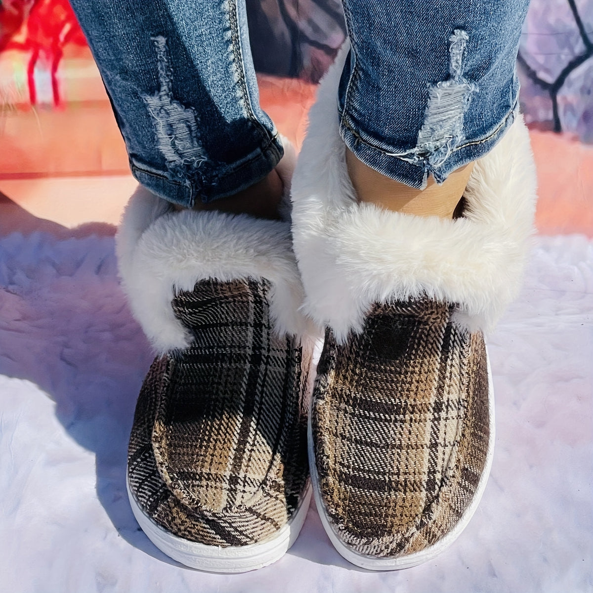 Gradient Coffee Winter Boots for Women