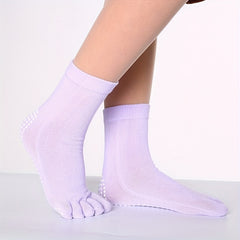 Non Slip Toe Socks for Women - Comfy Five Finger Yoga Socks