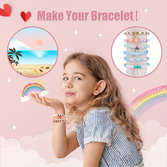 14400pcs 144 Color DIY Bracelet Charm Making Kit Flat Circular Polymer Clay Ston