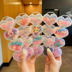 320pcs Macaron Hair Accessories Elastic Hair Tie Claw Clip