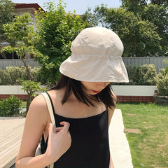 Foldable Drawstring Bucket Hat Lightweight Sun Hat for Women