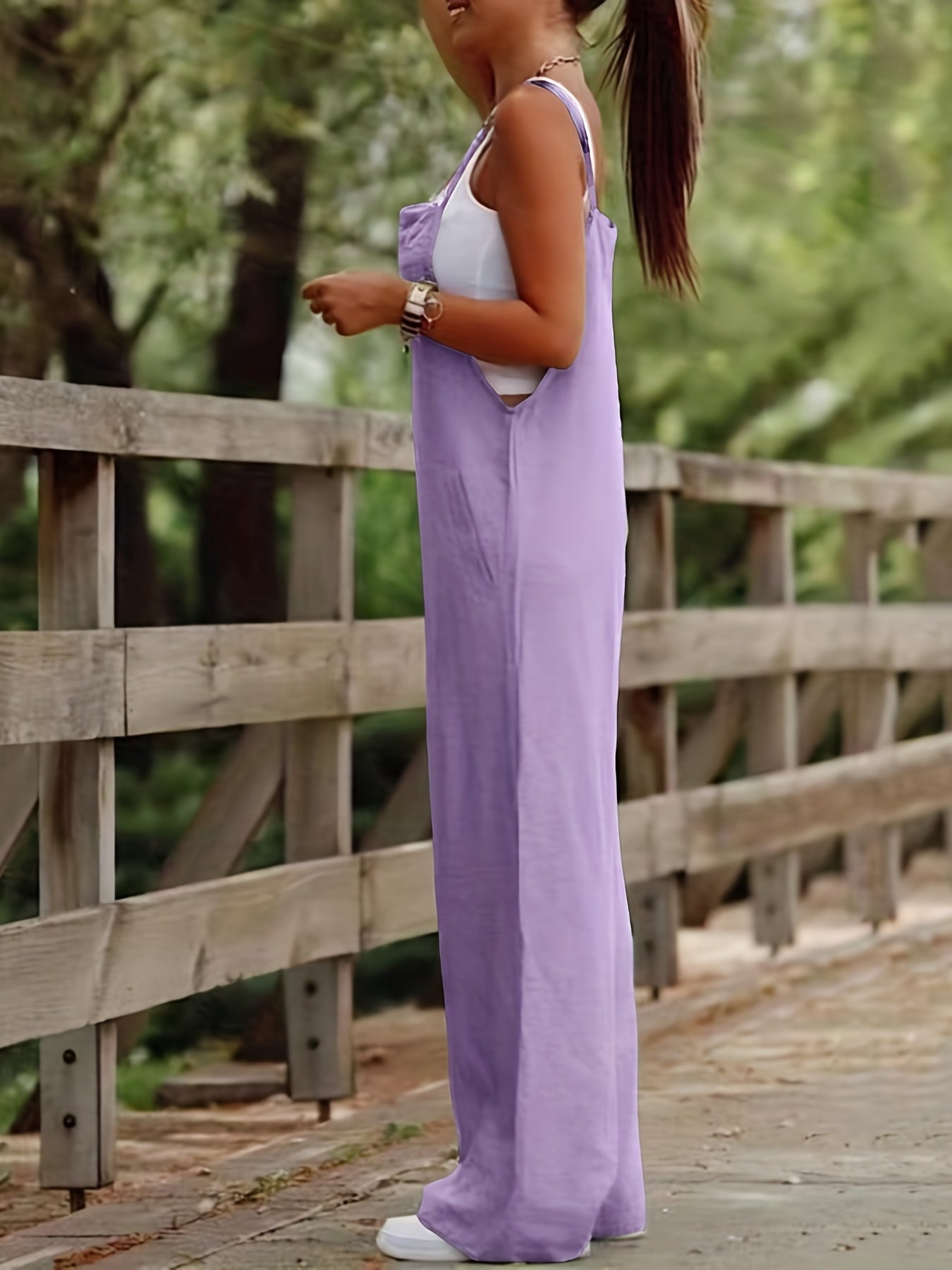 Wide Leg Cami Romper Sleeveless Jumpsuit for Summer