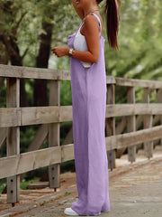 Wide Leg Cami Romper Sleeveless Jumpsuit for Summer