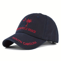 Embroidered Unisex Baseball Cap Coconut Tree Boho Hat Men's Flower Beach Sun Hat