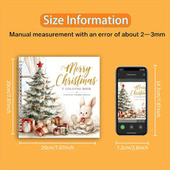 20x20cm Adult Coloring Book Spiral Binding Christmas Halloween Activity Book
