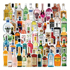 56pcs Famous Wine Series Graffiti Stickers for Helmet Laptop Water Glass DIY