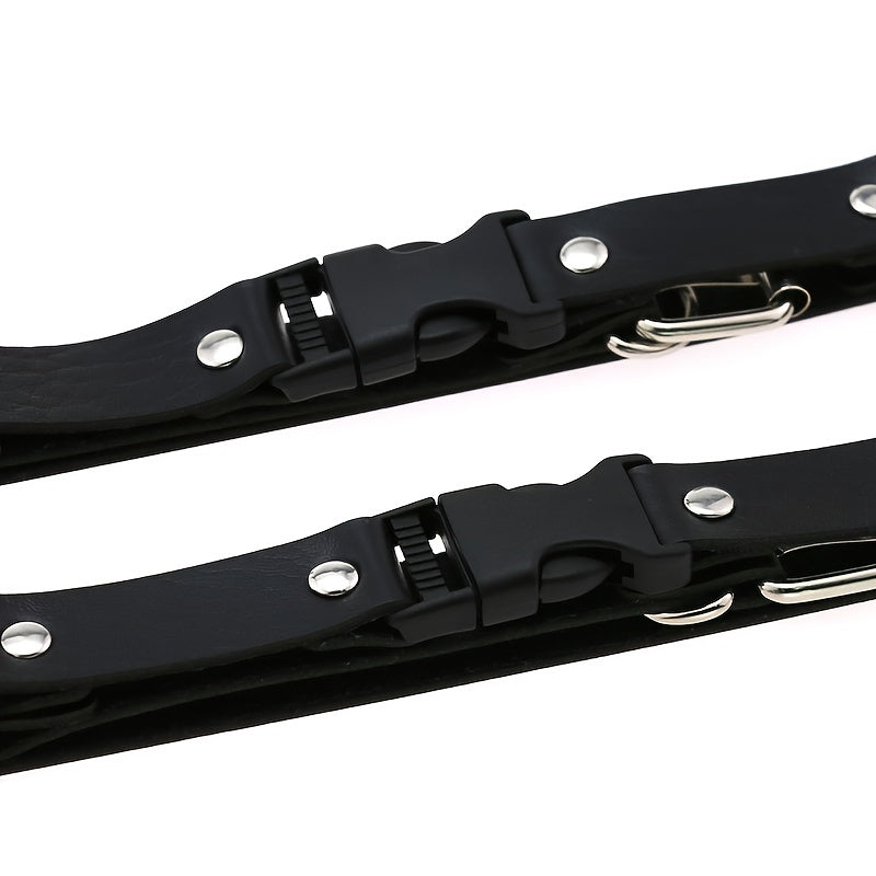 PU Leather Harness Belt Punk Gothic Adjustable Chest Suspenders Buckle Belt