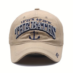 Vintage Anchor Embroidery Baseball Cap Classic Dad Hat