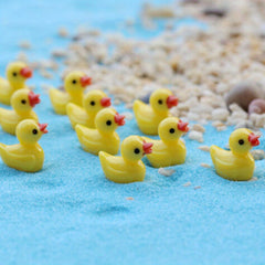 Set of 10 Duck Figurines for Outdoor Garden Decoration
