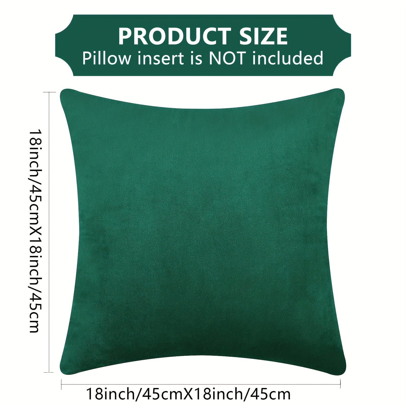 2pcs Velvet Solid Throw Pillowcase Soft Throw Pillow Cover 45x72cm