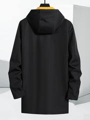 Men's Mid Length Casual Hooded Jacket