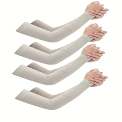 4 Pairs Set Unisex Summer Ice Sleeves Sun Protection Arm Guards Four Colors