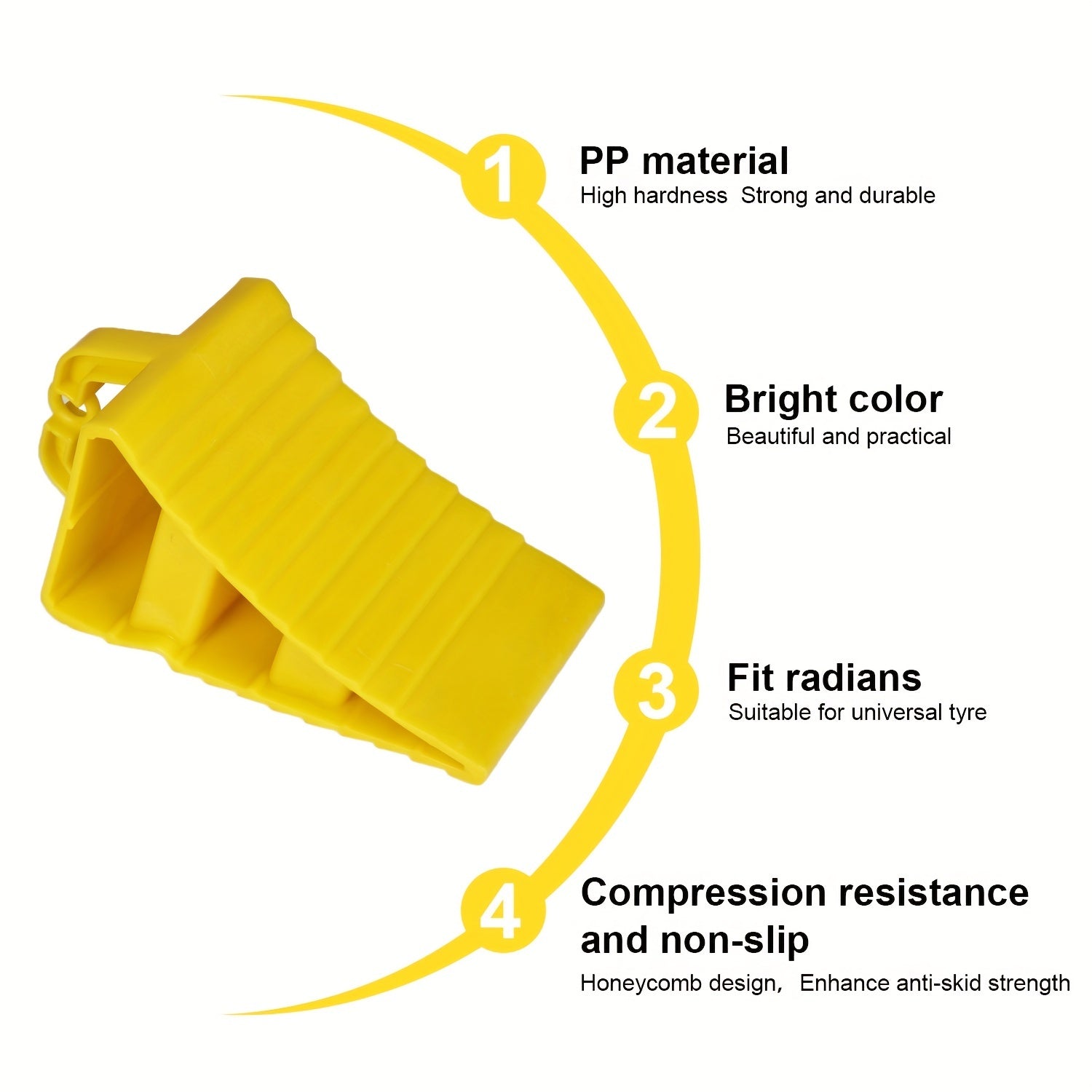Heavy Duty Non Slip RV Wheel Chocks With Handles Easy To Carry