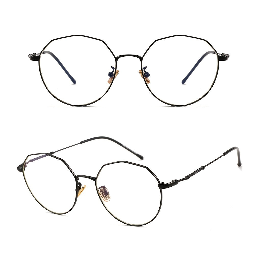 Round Frame Spectacles Lens Thin Temple Frame Glasses