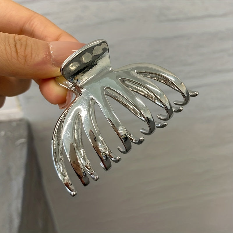 Metal Octopus Hair Claw Shark Claw Ponytail Holder Hair Claw Clip