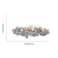 Crystal Rhinestone Pearl Hairpin Vintage Barrette Hairclip