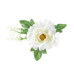 Vintage Bridal Hair Clip Fabric Flower Duckbill Clip