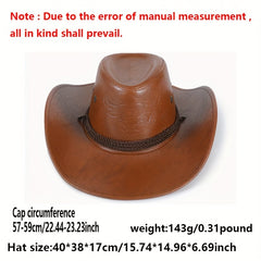 Cowboy Hat Bull Head Glossy Outdoor Riding Travel Knight Hat