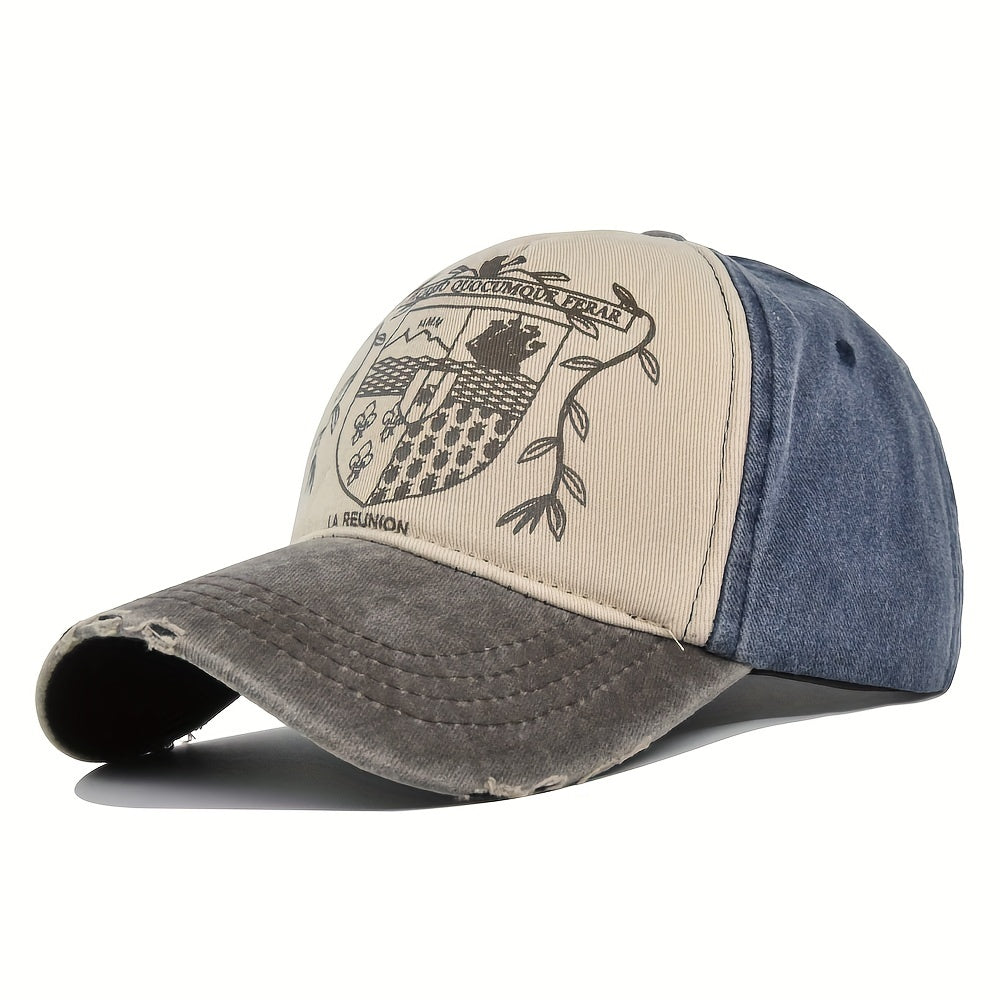 Graffiti Print Block Baseball Cap Unisex
