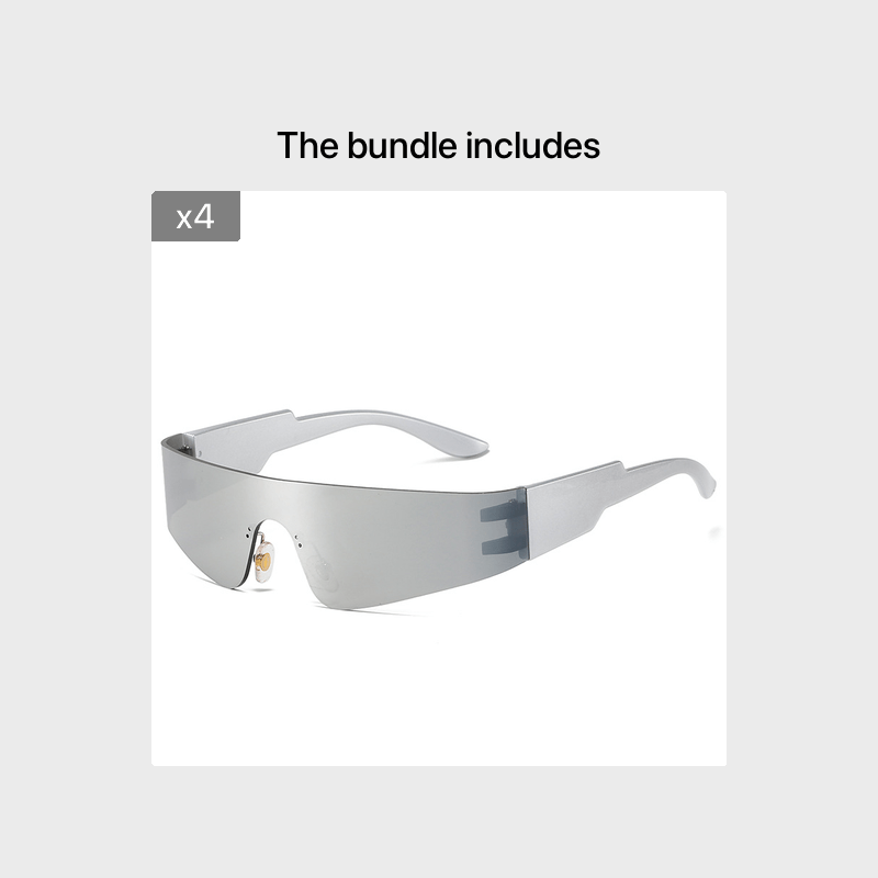 Steampunk Frameless Men Sports Sunglasses