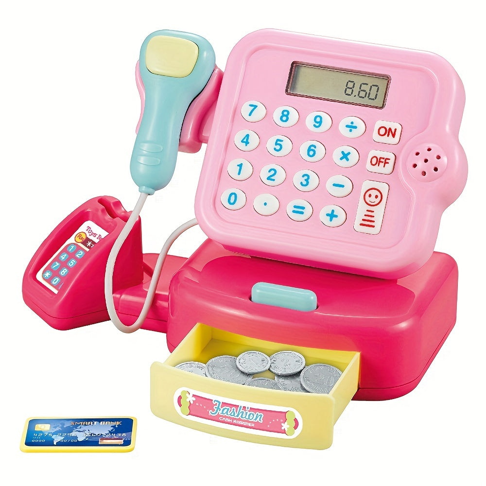 Kids Mini Supermarket Cashier Model with Light & Sound Effects